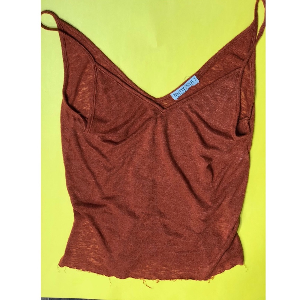 PROJECT SOCIAL T ORANGE TEXTURED TANK